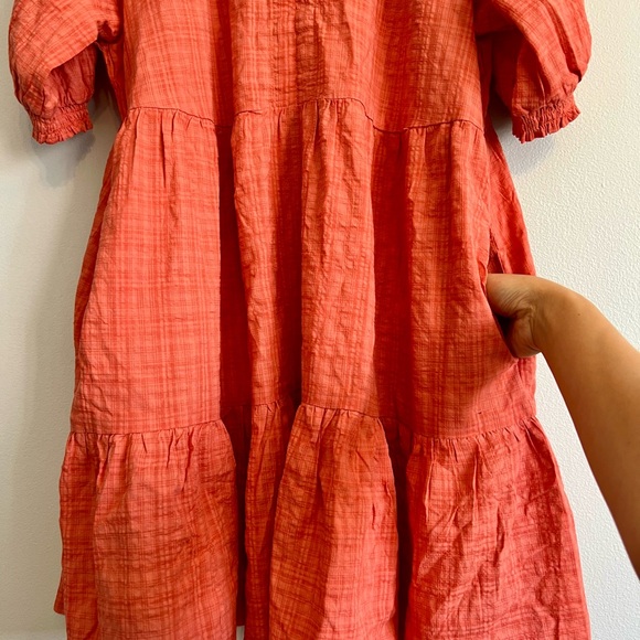 Steve Madden Ruffle Tiered Babydoll Mini Dress Size XL Ginger Beach Vacation - Picture 9 of 9